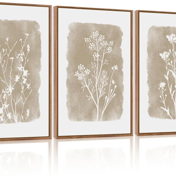 Elegant Framed Boho Floral Art Prints - 16